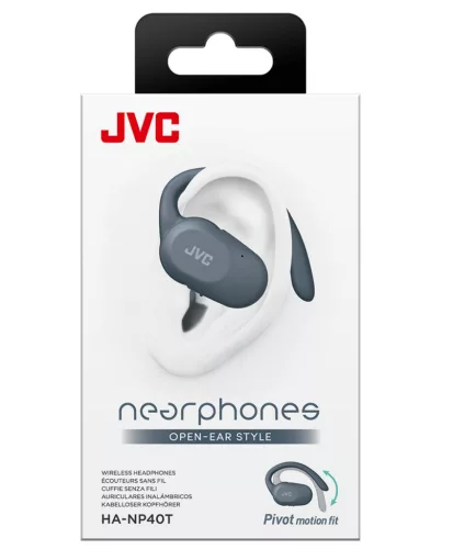 JVC HA-NP40T-A-U True Wireless Nearphones – open-ear dizájn, 26 órás üzemidő, IPX4 védelem, Kék színű