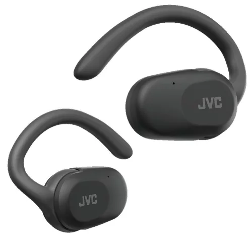 JVC HA-NP40T-B-U True Wireless Nearphones – open-ear dizájn, 26 órás üzemidő, IPX4 védelem, Fekete színű