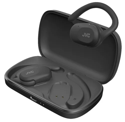 JVC HA-NP40T-B-U True Wireless Nearphones – open-ear dizájn, 26 órás üzemidő, IPX4 védelem, Fekete színű