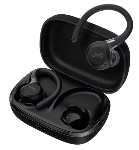 JVC HA-EC75T-B-U True Wireless sport fülhallgató – aktív zajszűrés, 40 óra üzemidő, IP57 védelem, fekete színben
