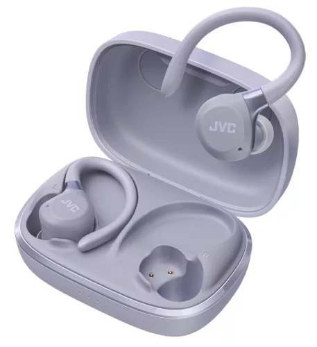 JVC HA-EC75T-V-U True Wireless sport fülhallgató – aktív zajszűrés, 40 óra üzemidő, IP57 védelem, viola kék színben