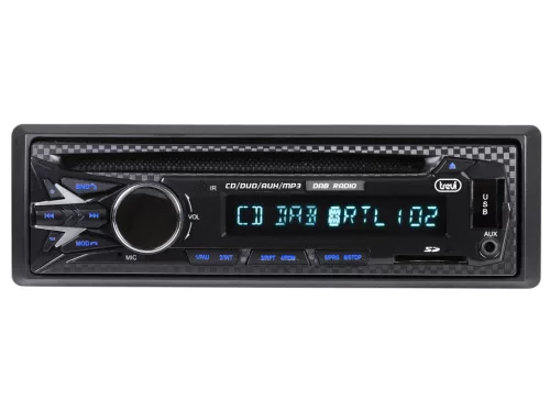 Trevi XCD 5790 DAB Autórádió – CD/DVD, DAB+ és FM rádió, Bluetooth, USB és SD lejátszás, video kimenet