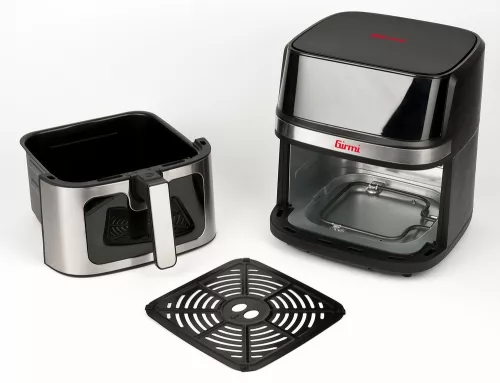 Girmi FG80 Ecofrit XXL forrólevegős sütő - 8 literes, 2 fűtőelemes (2.200 W), 10 előre beállított program, digitális kijelző.