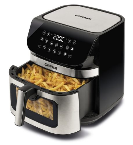 G3 Ferrari G10215 Friggisano Star forrólevegős sütő – 9 liter, dupla fűtőelem, 12 program. Nagy adagok, egészséges sütés!