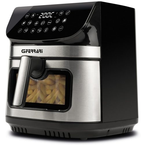 G3 Ferrari G10215 Friggisano Star forrólevegős sütő – 9 liter, dupla fűtőelem, 12 program. Nagy adagok, egészséges sütés!