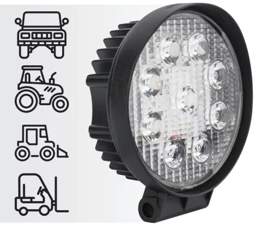 Phonocar 07311 LED lámpa – 9×EPISTAR LED, 27W, 1750 lumen, 6000K, IP67, univerzális 12–36V feszültséggel