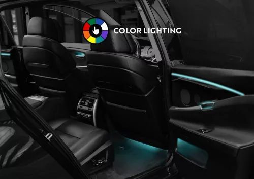 Phonocar 07309 LED Ambience Kit – teljes belső térvilágítás autóhoz, Bluetooth vezérléssel, 8 színnel, zenevezérelt fényjátékkal