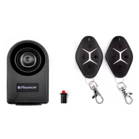   Phonocar 093021 – Univerzális motorkerékpár- és robogóriasztó, önálló szirénával és dupla motorzárral, sok extrával