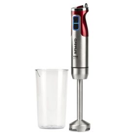   G3 Ferrari G20142 ANTELAO Kézi botmixer, erős, 8 sebességgel, 1000W-os motorral, hideg és meleg ételekhez, piros színben