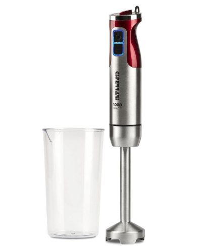 G3 Ferrari G20142 ANTELAO Kézi botmixer, erős, 8 sebességgel, 1000W-os motorral, hideg és meleg ételekhez, piros színben