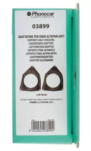 Phonocar 03899 Professzionális hangszóró keret Citroenhez 130 mm-es adapter, prémium illesztés, 2 db-os csomag