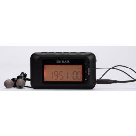   Aiwa RD-10 hordozható zsebrádió, FM RDS/MW rádió, automatikus állomáskereső, fülhallgatóval, LED kijelző