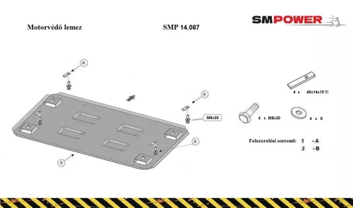 Mercedes Vito W639, 2.2 D 4x2 2003 - 2014- Motorvédő lemez - SMP14.087K