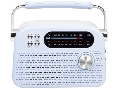 Trevi RDA 70 BR Klasszikus Retro FM/AM/SW rádió, Bluetooth-tal, USB és SD kártya bemenettel, beépített akkuval, kék szín
