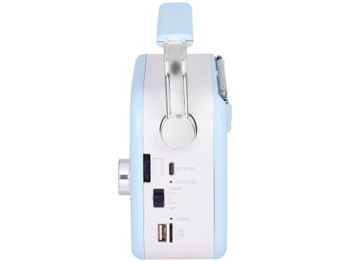 Trevi RDA 70 BR Klasszikus Retro FM/AM/SW rádió, Bluetooth-tal, USB és SD kártya bemenettel, beépített akkuval, kék szín