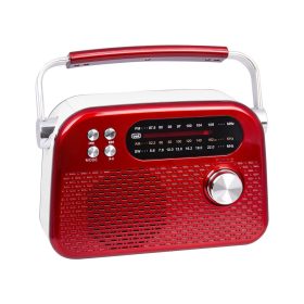   Trevi RDA 70 BR Klasszikus Retro FM/AM/SW rádió, Bluetooth-tal, USB és SD kártya bemenettel, beépített akkuval, piros szín