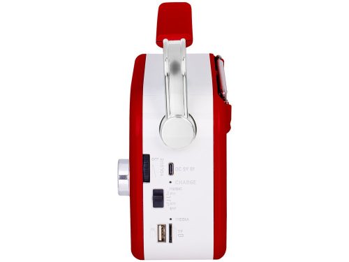 Trevi RDA 70 BR Klasszikus Retro FM/AM/SW rádió, Bluetooth-tal, USB és SD kártya bemenettel, beépített akkuval, piros szín