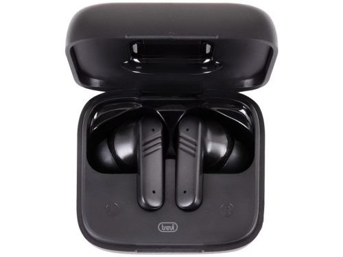 Trevi EAR 100 AID AI fordítással, érintőképernyős kijelzővel és multimédiás vezérléssel ellátott Bluetooth fülhallgató, fekete