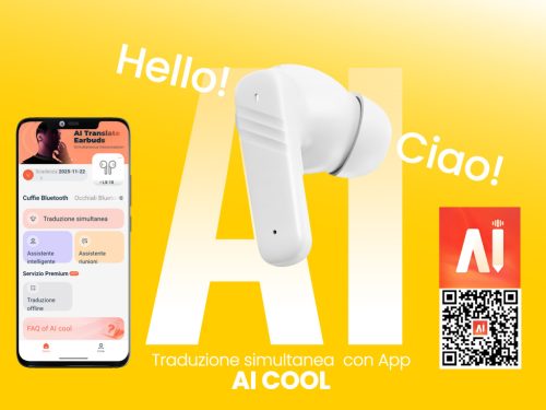 Trevi EAR 100 AID AI fordítással, érintőképernyős kijelzővel és multimédiás vezérléssel ellátott Bluetooth fülhallgató, fekete