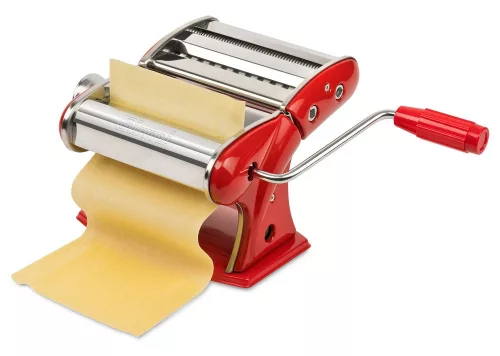 Girmi IM92 Kézi, olasz tésztagép lasagnához, tagliatelléhez és spagettihez, 7 vastagsági beállítás, piros színben