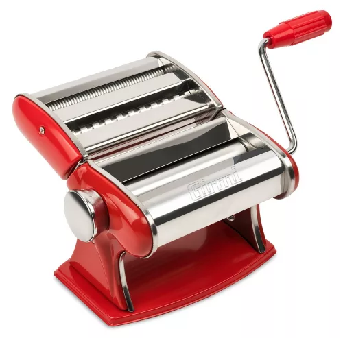 Girmi IM92 Kézi, olasz tésztagép lasagnához, tagliatelléhez és spagettihez, 7 vastagsági beállítás, piros színben