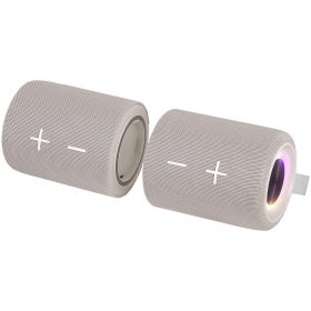   Trevi XSC 8A88 B TWS Bluetooth 5.3 Dupla hangszóró IPX5 védelemmel, Disco LED fénnyel, krém szín