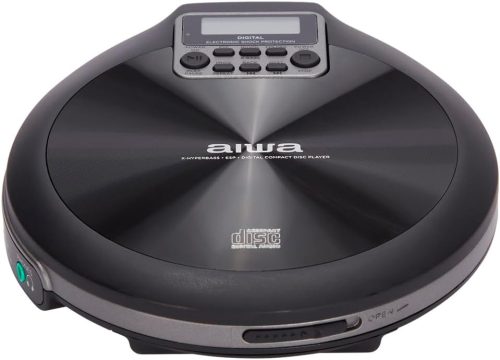 Aiwa PCP-850BK Hordozható MP3 Discman X-HyperBass és 50mp ESP védelemmel, fülhallgatóval és igényes tárolóval, fekete