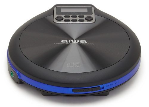 Aiwa PCP-850BL Hordozható MP3 Discman X-HyperBass és 50mp ESP védelemmel, fülhallgatóval és igényes tárolóval, kék