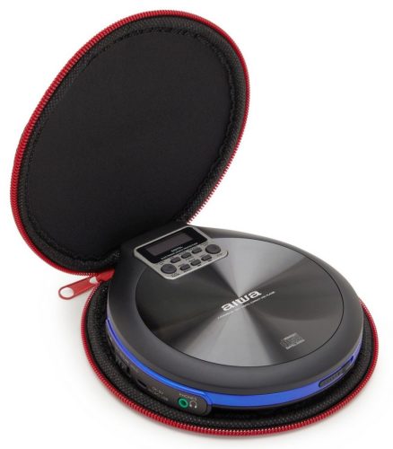 Aiwa PCP-850BL Hordozható MP3 Discman X-HyperBass és 50mp ESP védelemmel, fülhallgatóval és igényes tárolóval, kék