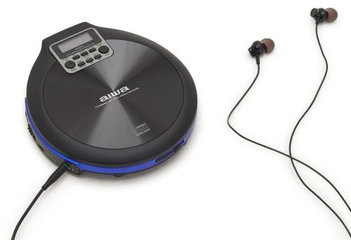 Aiwa PCP-850BL Hordozható MP3 Discman X-HyperBass és 50mp ESP védelemmel, fülhallgatóval és igényes tárolóval, kék