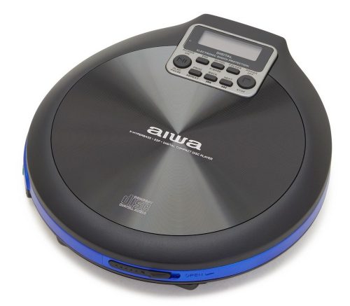 Aiwa PCP-850BL Hordozható MP3 Discman X-HyperBass és 50mp ESP védelemmel, fülhallgatóval és igényes tárolóval, kék