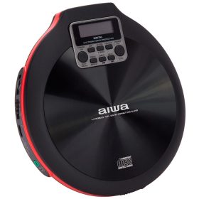   Aiwa PCP-850RD Hordozható MP3 Discman X-HyperBass és 50mp ESP védelemmel, fülhallgatóval és igényes tárolóval, piros