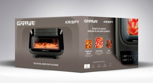 G3 Ferrari G10225 Krispy Forradalmi 3 az 1-ben pizza, forrólevegős és grillsütő, 380°C, 18 program, Hoblo™ technológia