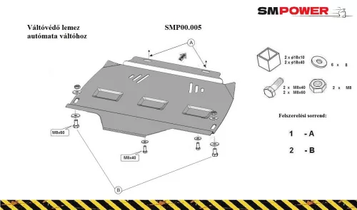 Seat Exeo, 2009- (automata) Váltóvédő lemez - SMP00.005