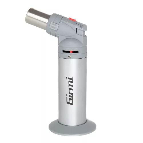 Girmi AG55 zsebsárkány kétféle láng, állítható hőfok, biztonsági zár, butángázzal újratölthető, Ezüst színben