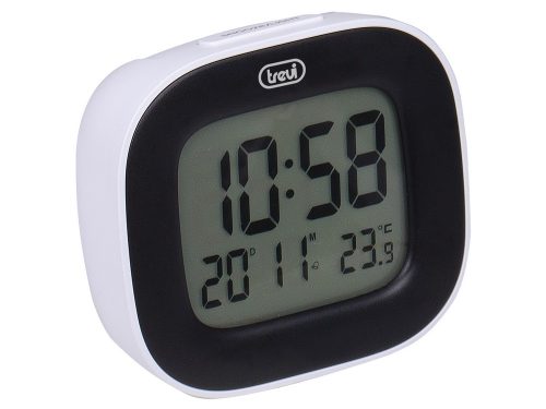 Trevi SLD 3875 digitális óra LED háttérvilágítással, hőmérővel, naptárral és SNOOZE funkcióval, Fehér szín