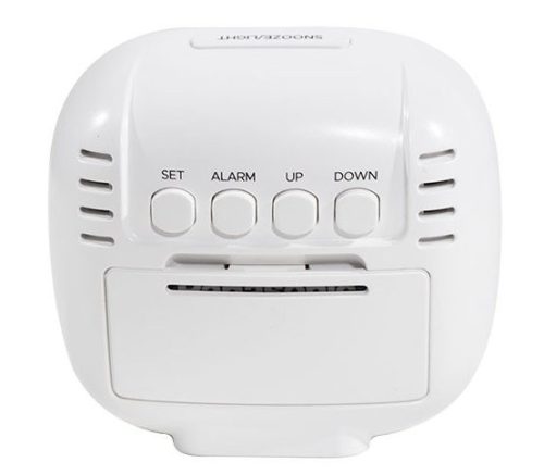 Trevi SLD 3875 digitális óra LED háttérvilágítással, hőmérővel, naptárral és SNOOZE funkcióval, Fehér szín