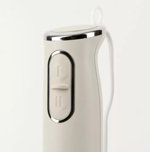 Girmi MX03 - 400W botmixer ergonomikus fogással, 19 cm inox szárral és 2 sebességgel, matt törtfehér színben