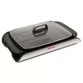   Girmi BQ91 Smokeless elektromos grill óriási sütőfelülettel, kétoldalas tapadásmentes lappal és üvegfedővel