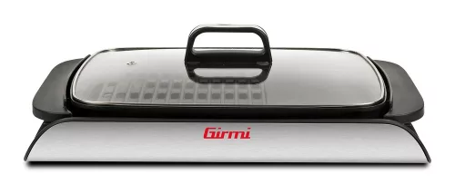 Girmi BQ91 Smokeless elektromos grill óriási sütőfelülettel, kétoldalas tapadásmentes lappal és üvegfedővel
