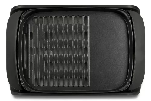 Girmi BQ91 Smokeless elektromos grill óriási sütőfelülettel, kétoldalas tapadásmentes lappal és üvegfedővel