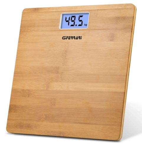 G3 Ferrari G30042 Banwood Care bambusz személymérleg nagy pontosságú érzékelők, LCD-kijelző, automatikus működés.