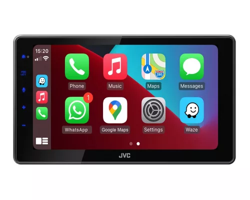 JVC KW-Z900DBW Prémium 1 DIN, 9” kijelzős autós mutlimédia vezeték nélküli CarPlay és Android Auto támogatással
