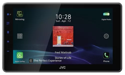 JVC KW-Z900DBW Prémium 1 DIN, 9” kijelzős autós mutlimédia vezeték nélküli CarPlay és Android Auto támogatással