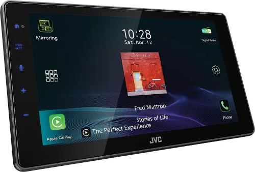 JVC KW-Z900DBW Prémium 1 DIN, 9” kijelzős autós mutlimédia vezeték nélküli CarPlay és Android Auto támogatással
