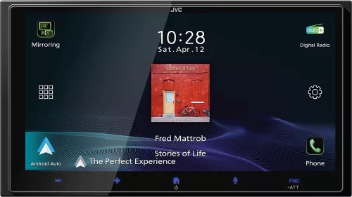 JVC KW-M795DBW Prémium 2 DIN autós multimédia, 6,92” HD kijelző, vezeték nélküli CarPlay/Android Auto, DAB+, DSP