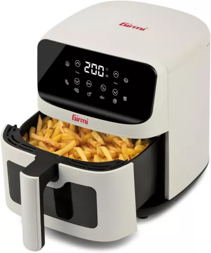 Girmi FG27 Ecofrit Lite forrólevegős sütő – 4.2 liter, 8 program, digitális kijelző, állítható hőmérséklet, Homok-bézs szín