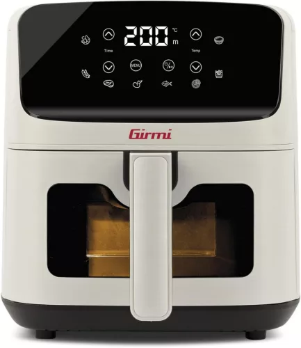 Girmi FG27 Ecofrit Lite forrólevegős sütő – 4.2 liter, 8 program, digitális kijelző, állítható hőmérséklet, Homok-bézs szín