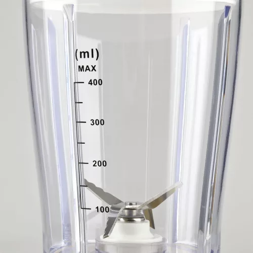 Girmi FR03 kompakt elektromos turmixgép, 170 W teljesítmény, 400 ml-es keverőpohár és rozsdamentes acél pengék, Fehér