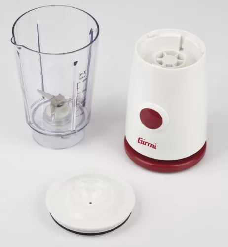 Girmi FR03 kompakt elektromos turmixgép, 170 W teljesítmény, 400 ml-es keverőpohár és rozsdamentes acél pengék, Fehér